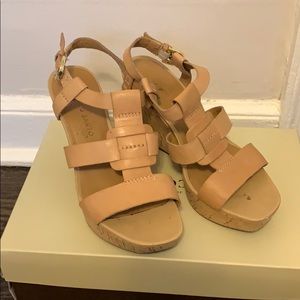 Franco Sarto nude wedges 6 1/2